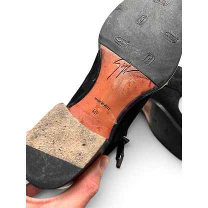 Giuseppe Zanotti Suede Buckle Ankle Boots
