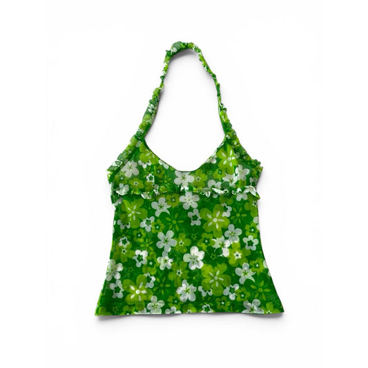 Dolce & Gabbana Beachwear Floral Mesh Halter Top