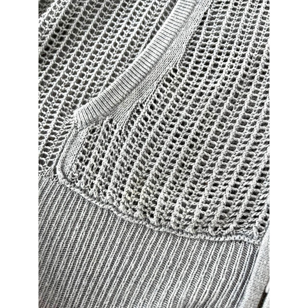 AllSaints Grid Viscose Zip Hoody Open Knit Cardigan