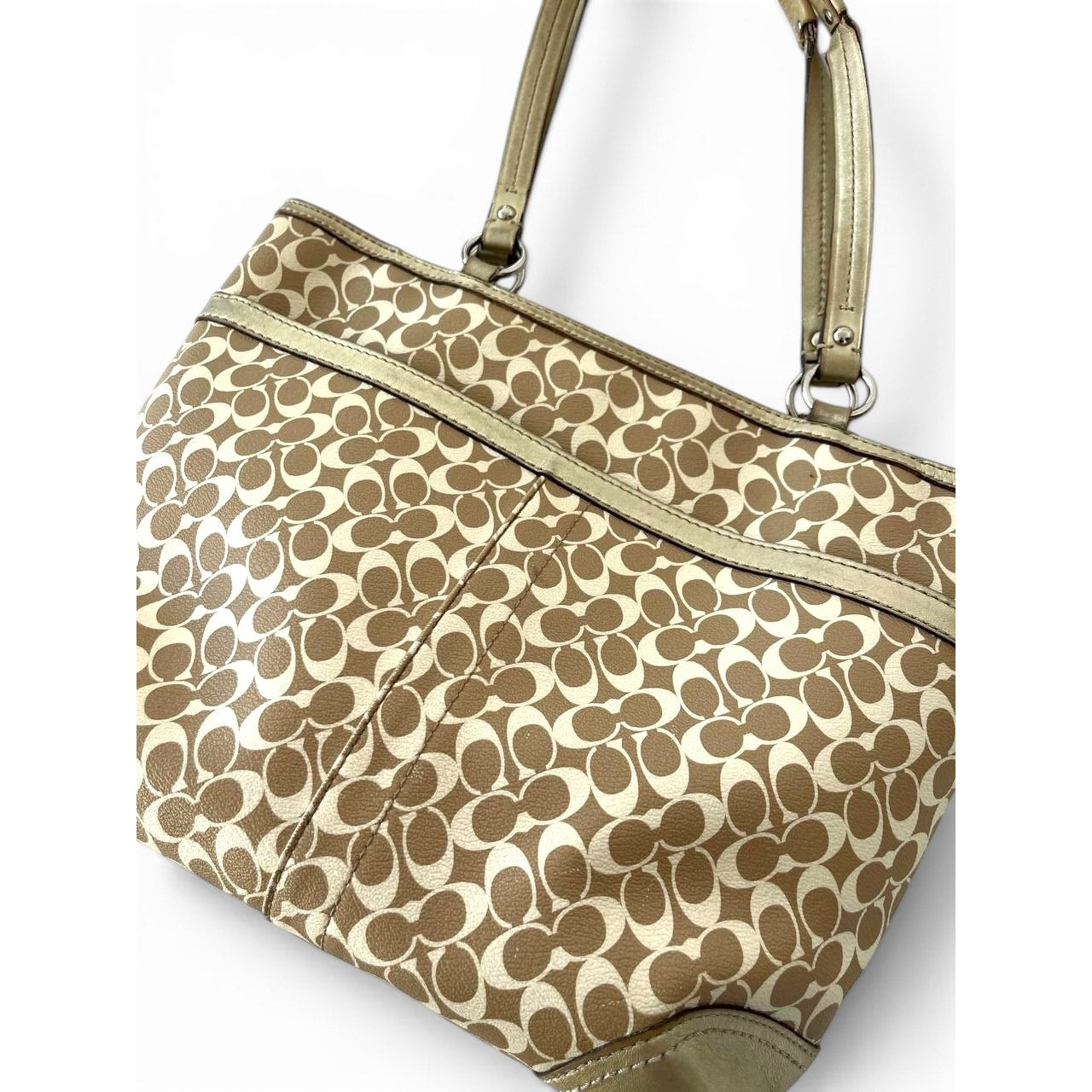 Coach Signature Stripe Tote Bag