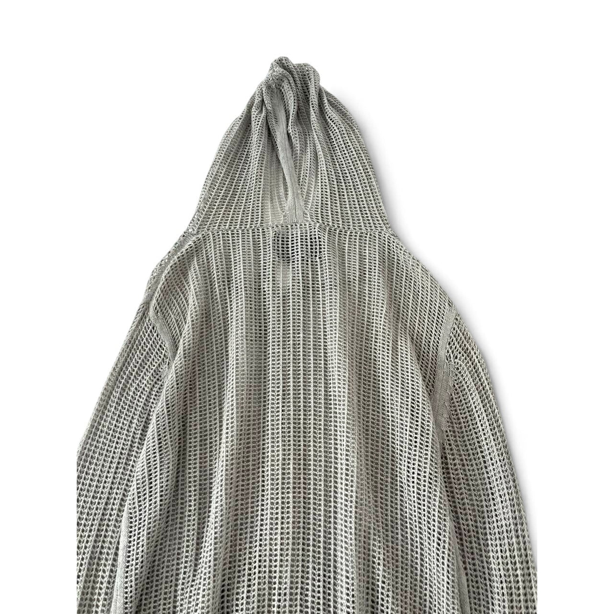 AllSaints Grid Viscose Zip Hoody Open Knit Cardigan