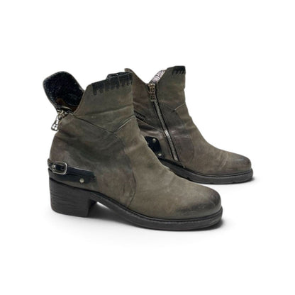 A.S.98 Vintage Distressed Leather Ankle Boots