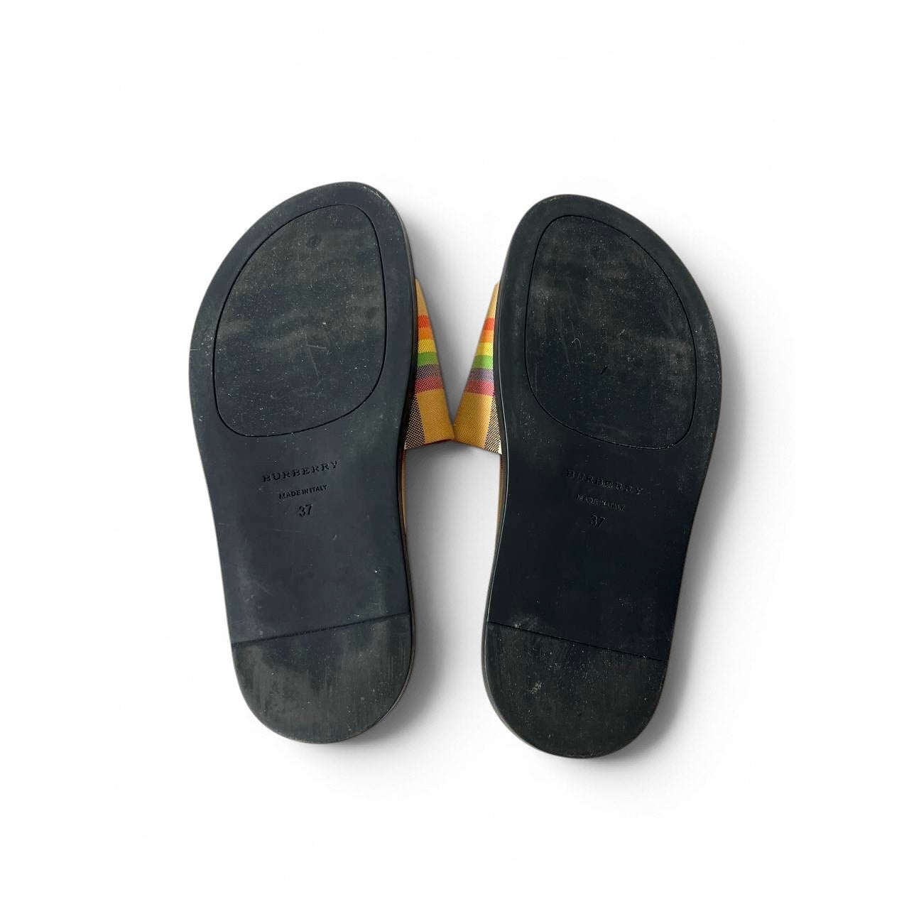 Burberry Vintage Check Rainbow Slides Sandals