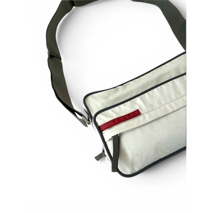 Prada Sport Vintage Red Tab Nylon Shoulder Bag