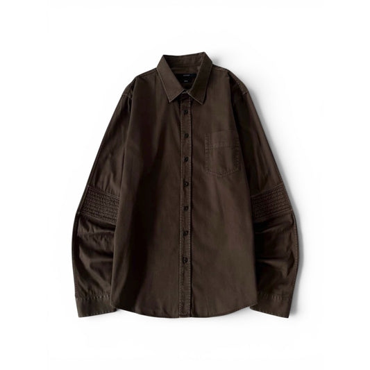 Gucci Brown Cotton Button-Up Shirt Made in Italy