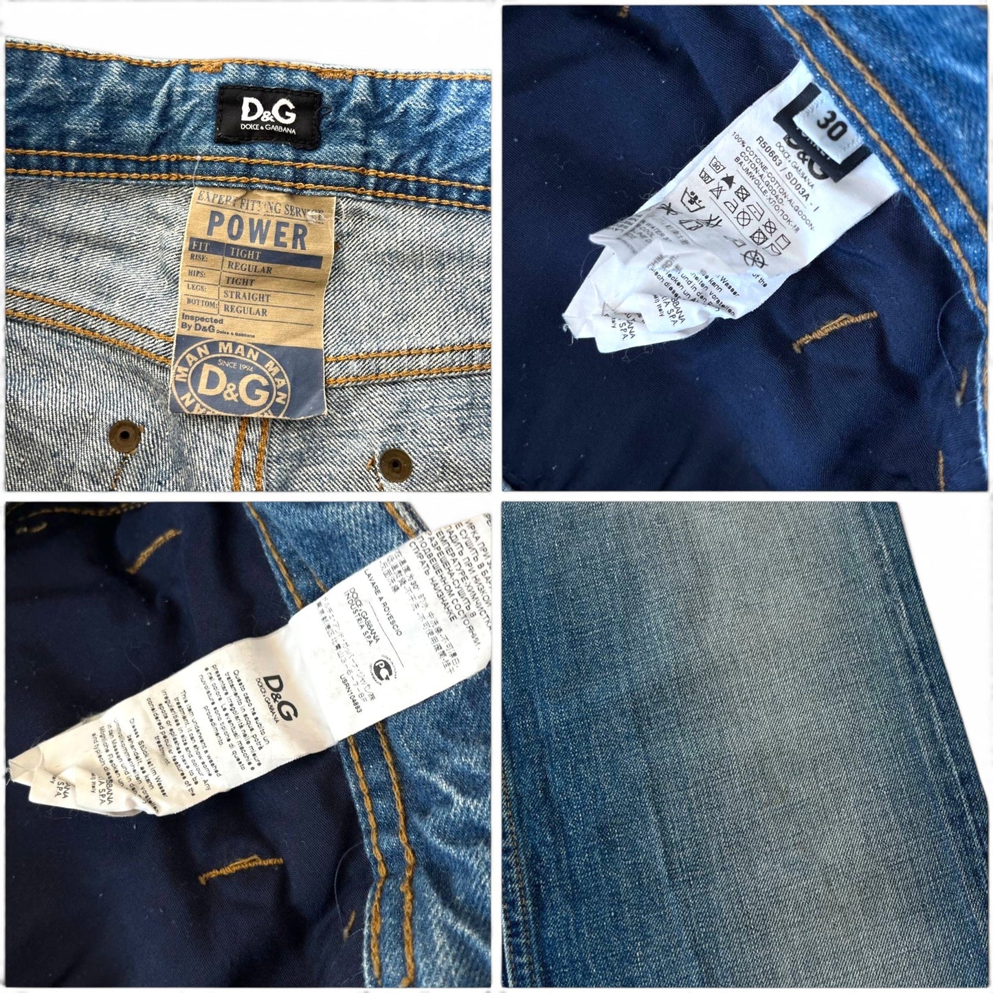 Dolce & Gabbana D&G Power Straight Leg Jeans
