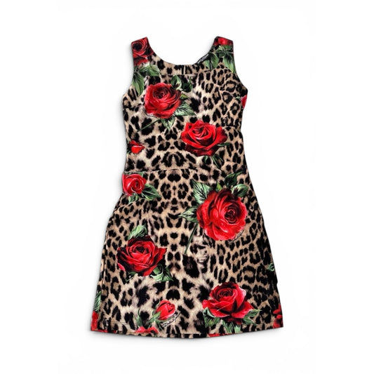 Dolce & Gabbana Rose Leopard Print Dress