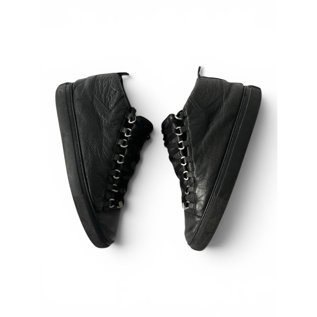 Balenciaga Arena Mid Sneakers Black Leather