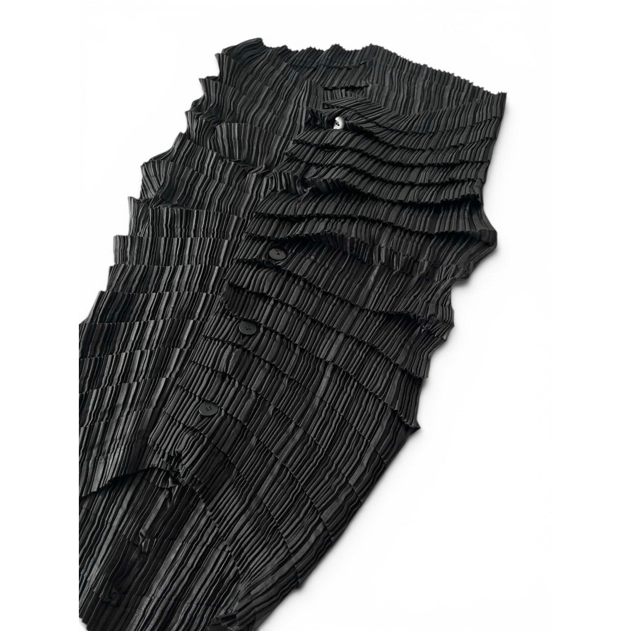 Issey Miyake Asymmetric Pleated Vest