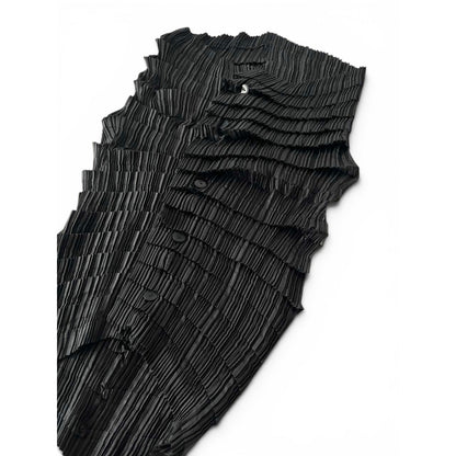 Issey Miyake Asymmetric Pleated Vest